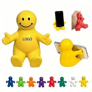 Smiley Face PU Figure Phone Stand
