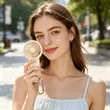 Portable Mini USB Rechargable Handheld Fan With Carabiner | https://www.bestnamebadges.com