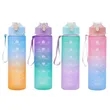 Large Capacity Outdoor Sports Gradient Water Bottle Straw | https://www.bestnamebadges.com