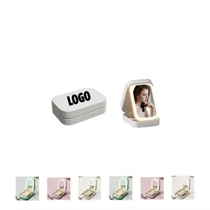 Compact Cosmetic Mirror Case W/LED Light