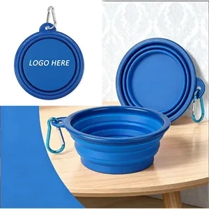 Silicone Collapsible Pet Bowl With Carabiner