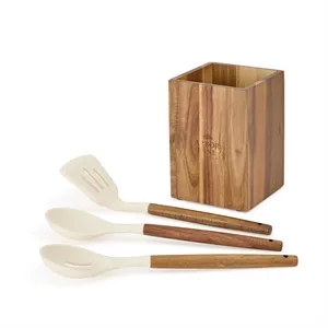 La Cuisine™ Kitchen Canister with Utensils | https://www.bestnamebadges.com