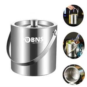 3L Double Wall Stainless Steel Ice Bucket