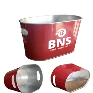Oval Metal Beverage Ice Bucket