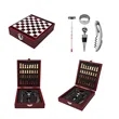 Premium Wooden Wine Accessory & Chess Set Gift Box | https://www.bestnamebadges.com
