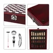 Premium Wooden Wine Accessory & Chess Set Gift Box | https://www.bestnamebadges.com