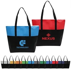 Non Woven Zippered Shopping Bag 17.7"x15"x4.7"