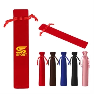 Premium Double Side Velvet Drawstring Pen Pouch Sleeve