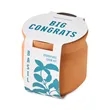 Modern Sprout Tiny Terracotta Big Congrats | https://www.bestnamebadges.com