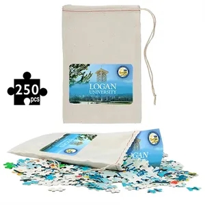 WINSLOW 250 Piece Puzzle In Cotton Drawstring Cinch - 6" W