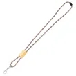Braided Rope Lanyard with Bamboo Adjuster | https://www.bestnamebadges.com
