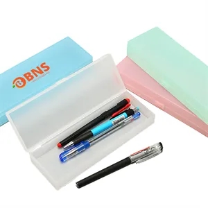 Translucent Frosted Stationery Box Plastic Pencil Case