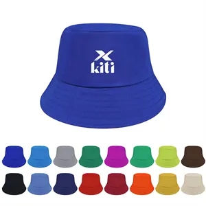 Unisex Wide Brim Cotton Sun Bucket Hat