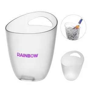 3L Clear Plastic Ice Bucket W/ Handle