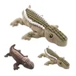Interactive Plush Crocodile Squeaky Dog Toy | https://www.bestnamebadges.com