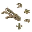 Interactive Plush Crocodile Squeaky Dog Toy | https://www.bestnamebadges.com