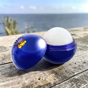 Metallic Finish Round Lip Balm