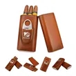 Leather Cigar Case Silver Steel Cutter | https://www.bestnamebadges.com