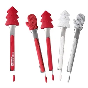 Christmas Style Metal Kitchen Tongs W / Hanging Ring