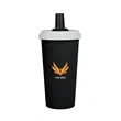 Frankie 16 oz. Double Wall Recycled Polypropylene Straw T... | https://www.bestnamebadges.com
