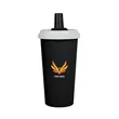 Frankie 16 oz. Double Wall Recycled Polypropylene Straw T... | https://www.bestnamebadges.com