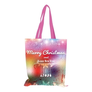 Non-Woven Large Reusable Shopping Full Color Tote Bag | https://www.bestnamebadges.com