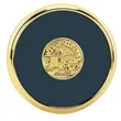 JAFFA® Round Brass Coaster | https://www.bestnamebadges.com