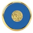 JAFFA® Round Brass Coaster | https://www.bestnamebadges.com