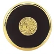 JAFFA® Round Brass Coaster | https://www.bestnamebadges.com