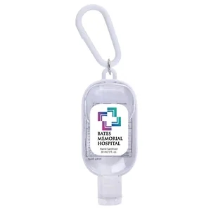 1 oz. Hand Sanitizer with Colorful Case and Carabiner | https://www.bestnamebadges.com