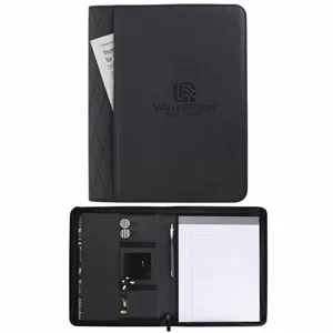 Stitch Zippered Padfolio | https://www.bestnamebadges.com