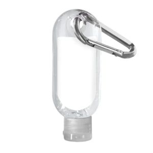 Clear Sanitizer in Clear Bottle with Carabiner - 1.9 oz.