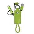 Portable 3 In 1 Leather Charging Cable Keychain | https://www.bestnamebadges.com