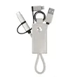 Portable 3 In 1 Leather Charging Cable Keychain | https://www.bestnamebadges.com