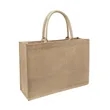 Large Jute Handbag Grocery Tote 18"x13.7"x5.5" | https://www.bestnamebadges.com