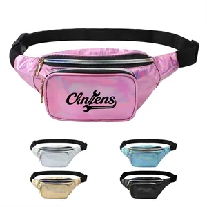 Waterproof Holographic Fanny Pack 12"x5"x3"
