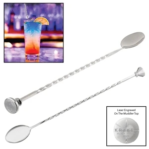 Flair Bartending Mixing Spoon and Muddler | https://www.bestnamebadges.com
