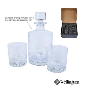 Wellington Kingsley Whiskey Decanter & Glasses Set