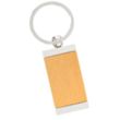 Sterling Silver Plated Bamboo Rectangle Keyring | https://www.bestnamebadges.com