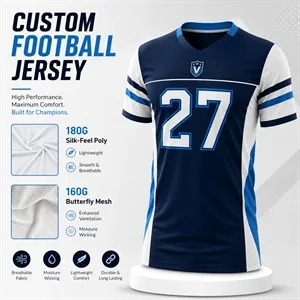 Men's & Kids' Lightweight Football Fan Jersey w/ Side Panels
