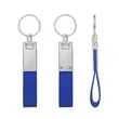 Laser Custom Leather Strap Keychain Metal Car Key Holder | https://www.bestnamebadges.com