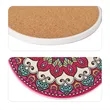 4" Full Color Round Ceramic Coaster W/ Cork Base | https://www.bestnamebadges.com