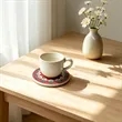 4" Full Color Round Ceramic Coaster W/ Cork Base | https://www.bestnamebadges.com