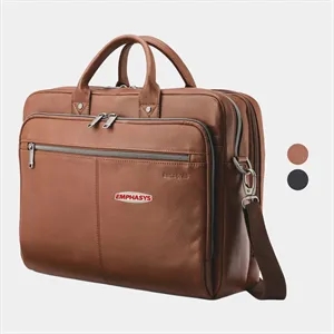 Samsonite® Classic Leather Toploader Brief Bag