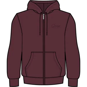 Good Good Men's Maroon Full Zip Fleece Hoodie (Prebook 10/01
