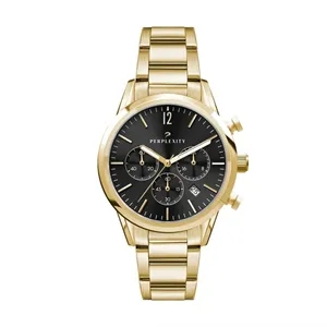 Watch Creations 34MM, 3 HAND, GOLD PLATED STEEL CASE, SUN...