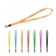 3/5" Polyester Flat Braid Lanyard Strap W/ Plastic J Hook | https://www.bestnamebadges.com