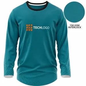Unisex 150 GSM Interlock Long Sleeve Sublimation T-Shirt