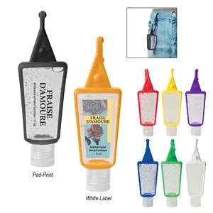 1 Oz. Hand Sanitizer In Silicone Holder