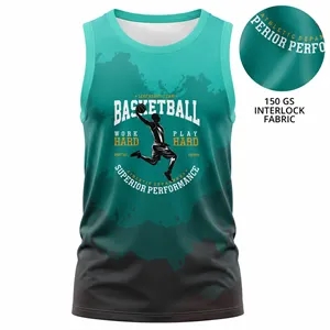 Unisex 150 GSM Poly Interlock Performance Sublimation Tank
